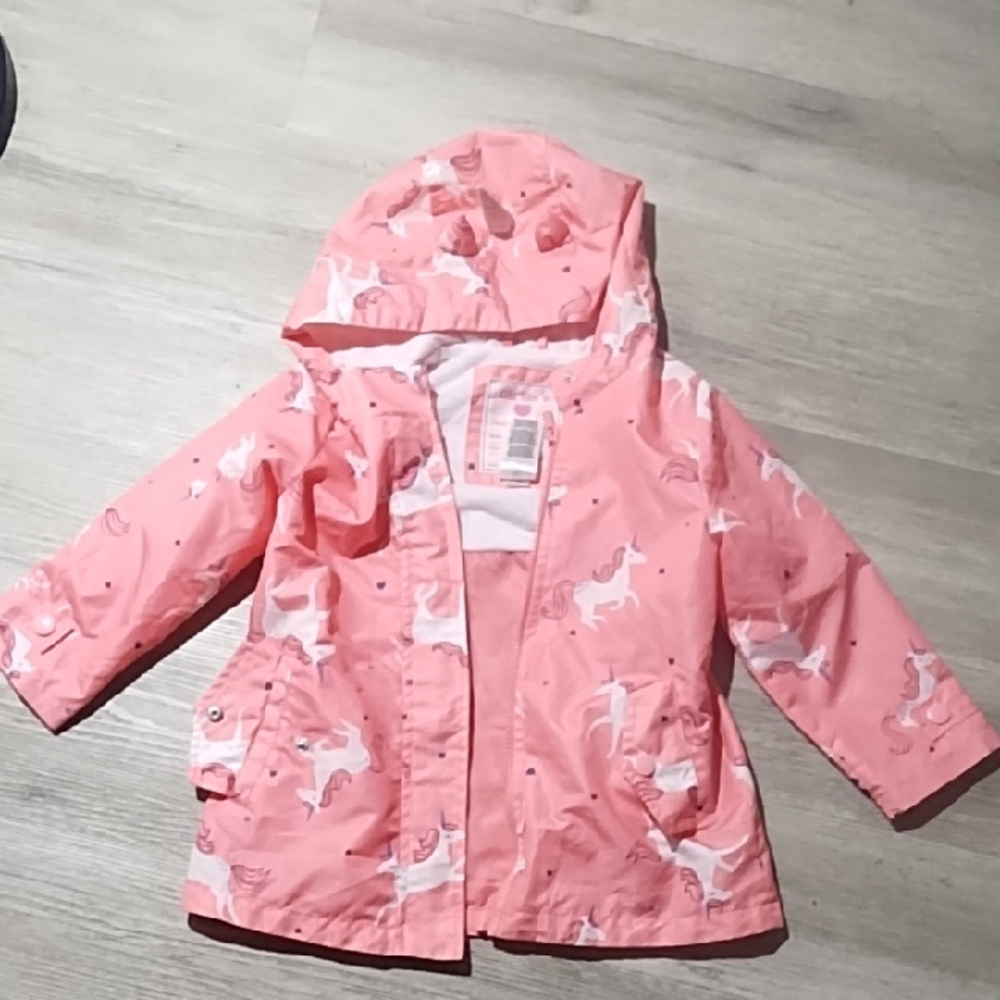 Carter's Pink Unicorn Raincoat for Kids